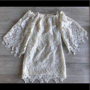 Free People white floral dress size 2